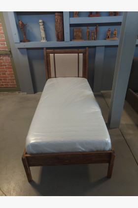 Tömör fenyő egyszemélyes ágy 90x200 cm fa rácssal, masszív kivitel